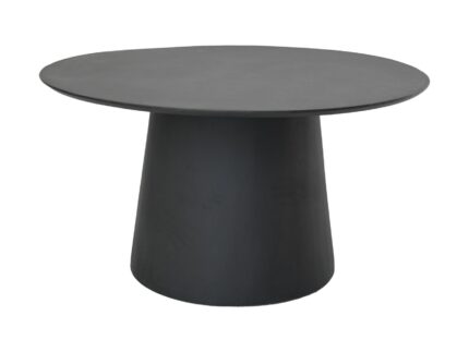 HSM Collection-Ronde Eettafel Drum-120X120X77-Zwart-Mango