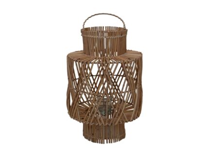 HSM Collection-Lantaarn In-Outdoor Big-38x38x48-Naturel-Rotan