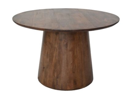 HSM Collection-Ronde Eettafel Drum-120X120X77-Bruin-Mango