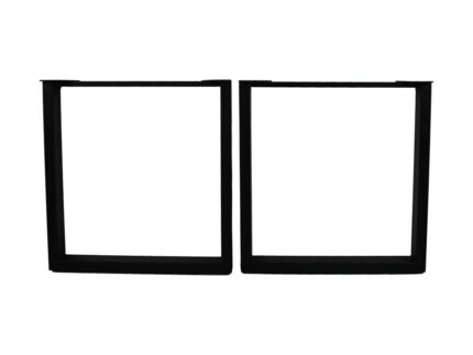 HSM Collection-Tafelpoot Model U S/2-70x8x72 (80x40 mm)-Zwart-Metaal
