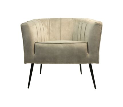 HSM Collection-Fauteuil Chester-72x71x80-Wit/Zwart-Stof/Metaal