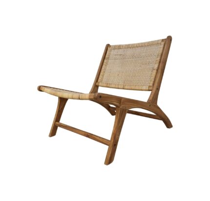 HSM Collection-Loungestoel Rotan-67x81x71-Naturel-Rotan/Teak