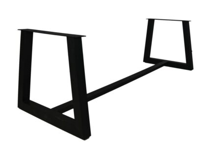 HSM Collection-Tafelonderstel Trapezium + Balk-70-85x72x7,5-Zwart-Metaal