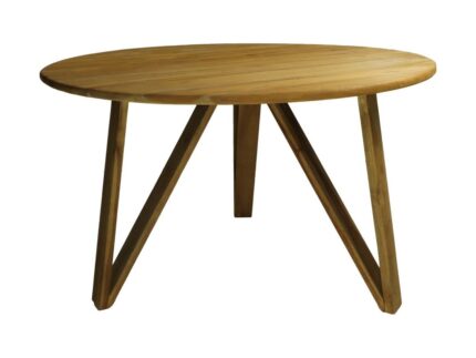 HSM Collection-Ronde Eettafel-120x120x75-Naturel-Teak