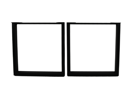 HSM Collection-Tafelpoot Model U S/2-70x10x72 ( 75x75 mm )-Zwart-Metaal