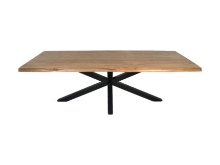 HSM Collection-Rechthoekige Eettafel Soho Luxe2-240x100x76-Naturel/Zwart-Acacia/Metaal