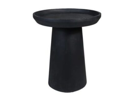 HSM Collection-Ronde Bijzettafel Drum-45x45x50-Zwart-Mango