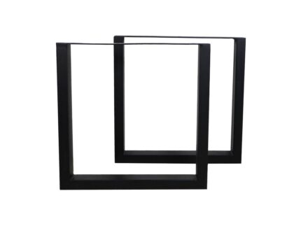 HSM Collection-Tafelpoot Model U S/2-70x10x69 (10x5)-Zwart-Metaal
