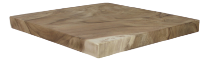 HSM Collection-Rechthoekig Tafelblad-80x80x6-Naturel-Munggur