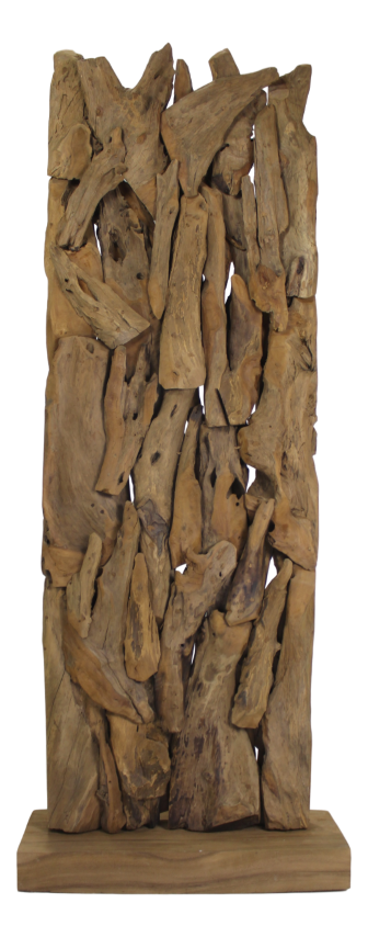 HSM Collection-Kamerscherm Root-80x30x215-Naturel-Teak