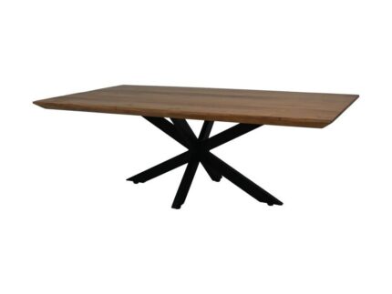 HSM Collection-Rechthoekige Salontafel Zurich-2-130x75x44-Naturel/Zwart-Acacia/Metaal
