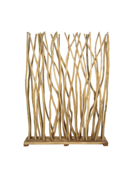 HSM Collection-Kamerscherm Branch-120x20x160-Naturel-Teak