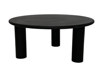 HSM Collection-Ronde Salontafel Pillar-80x80x35-Zwart-Mango
