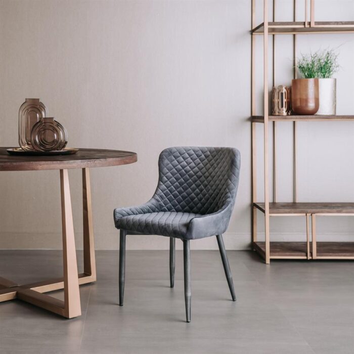 Oledo Stoel - fabric Bluvel 14 grey - Afbeelding 2