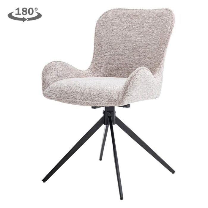 Sora Stoel - fabric Mona 110 Sand (draaibaar) - Afbeelding 1