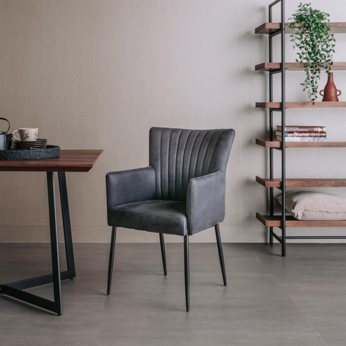 Toledo Armstoel - fabric Savannah anthracite - Afbeelding 2