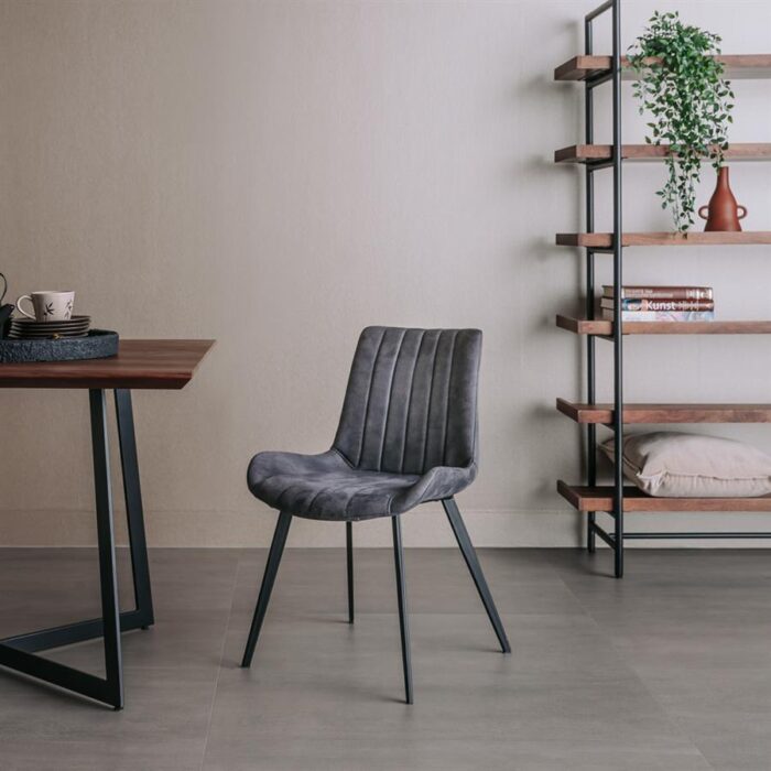 Eljas Stoel - fabric Savannah anthracite - Afbeelding 2