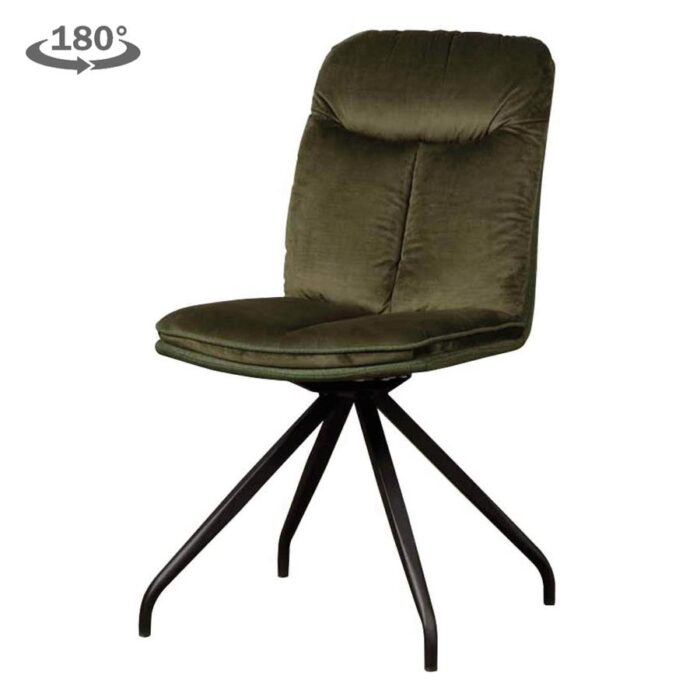 Rota Stoel - fabric Lush Green (draaibaar) - Afbeelding 1