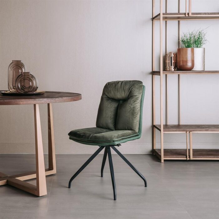 Rota Stoel - fabric Lush Green (draaibaar) - Afbeelding 2