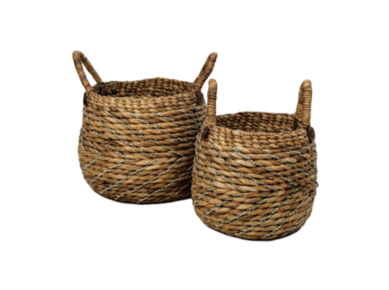 HSM Collection-Mandenset S/2-ø40x42/ø30x36-Naturel-Waterhyacint