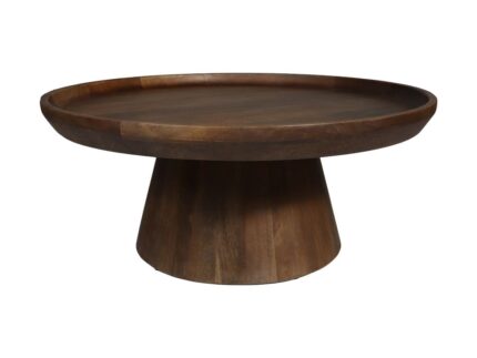 HSM Collection-Ronde Salontafel Drum-75x75x32-Bruin-Mango
