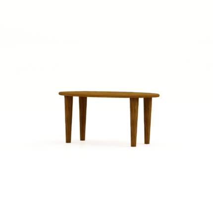 HSM Collection-Ovale Bijzettafel Tide- 90x50x43-Bruin-Mango