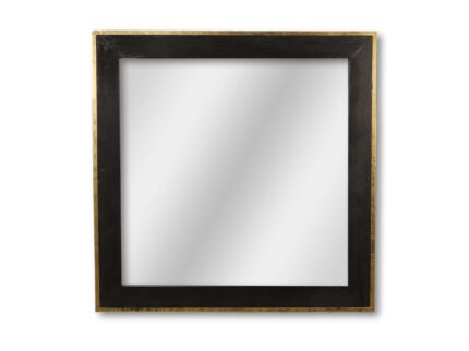 HSM Collection-Vierkante Spiegel-90x1,5x90-Zwart/Goud-Mango