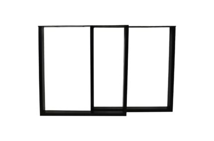 HSM Collection-Tafelpoot Model U S/2-70x10x72 (75x25mm)-Zwart-Metaal