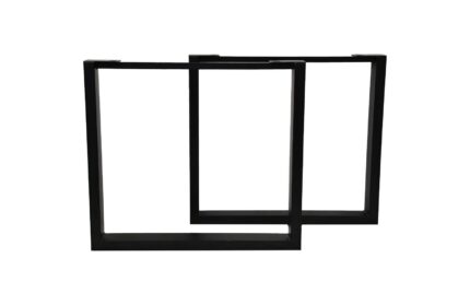 HSM Collection-Tafelpoot Model U S/2-1-80x10x72 (75x25mm)-Zwart-Metaal