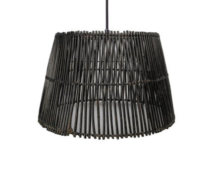 HSM Collection-Hanglamp-ø33/25x21-Zwart-Rotan