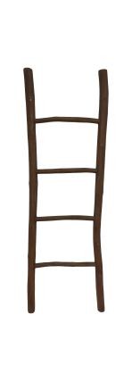 HSM Collection-Decoratieve Ladder Pank-50x6x150-Bruin-Teak