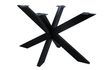 HSM Collection-Tafelonderstel Spider-125x62x72 (80x40mm)-Zwart-Metaal