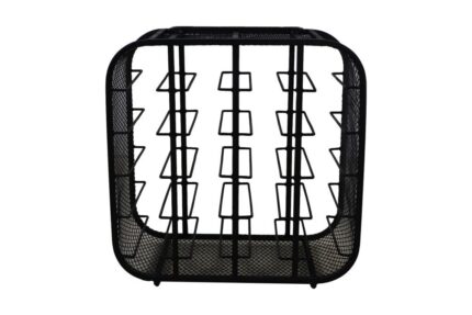 HSM Collection-Staand Wijnrek 20 Flessen-55x25x55-Zwart-Metaal