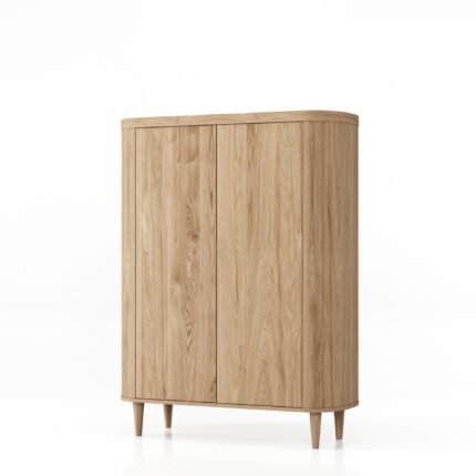 HSM Collection-Wandkast Dune 2 Deur-120x50x160-Naturel-Eiken